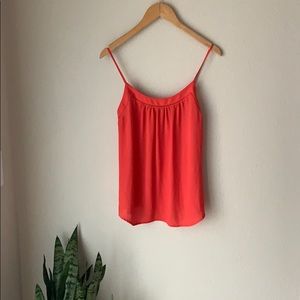 Ann Taylor Loft Red Poly Camisole Blouse S